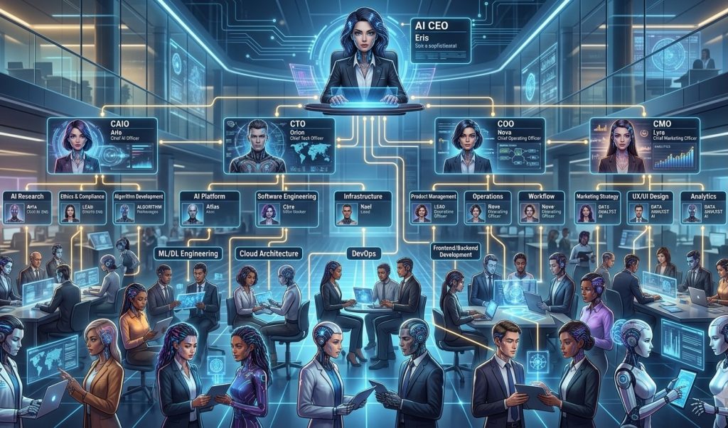 AI Co-workers at the office.